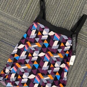 Dreamsuit by Miracle‎ Brands Multi Geometric Print Tankini Swim Top Size 6